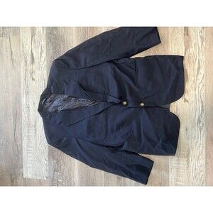 Vintage Burberrys Blazer Suit Jacket Navy Blue Gold Buttons Menswear Designer XL